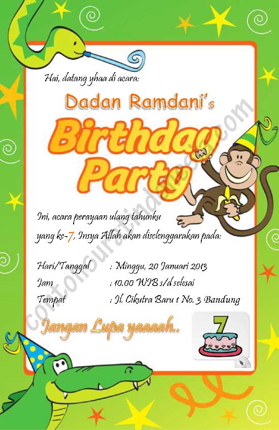 Detail Format Undangan Ulang Tahun Anak Nomer 3