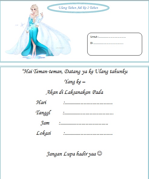 Detail Format Undangan Ulang Tahun Anak Yang Bisa Diedit Nomer 4