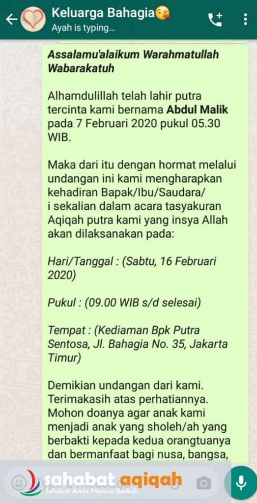 Detail Format Undangan Via Whatsapp Nomer 3