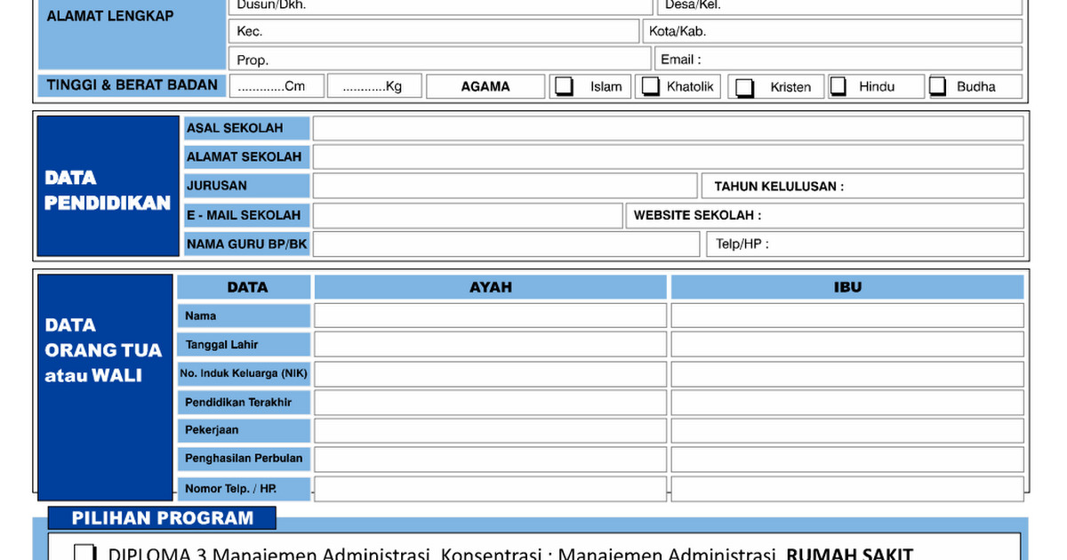 Detail Formulir Rumah Sakit Nomer 25