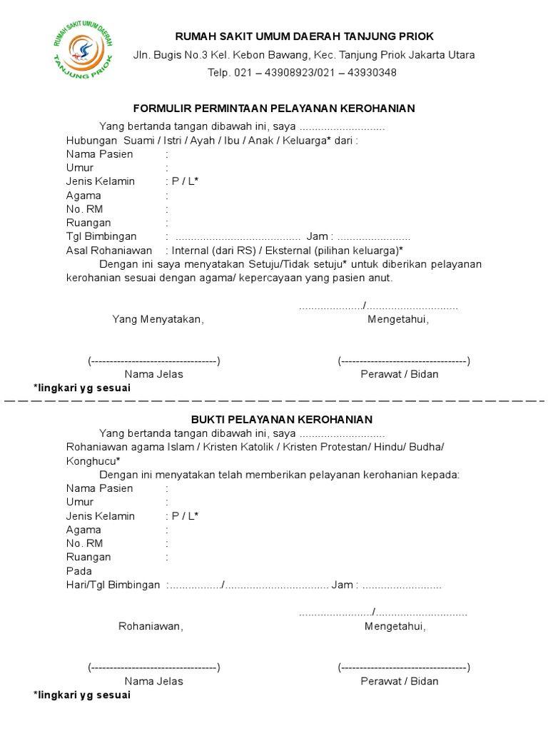 Detail Formulir Rumah Sakit Nomer 31