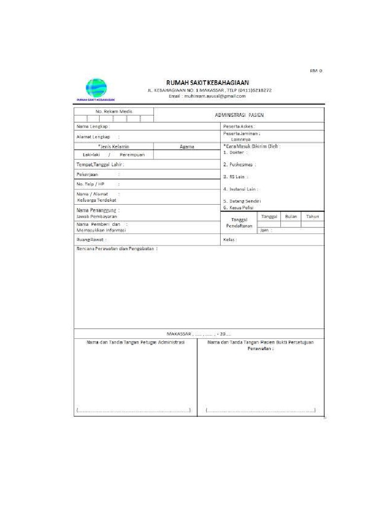 Detail Formulir Rumah Sakit Nomer 7