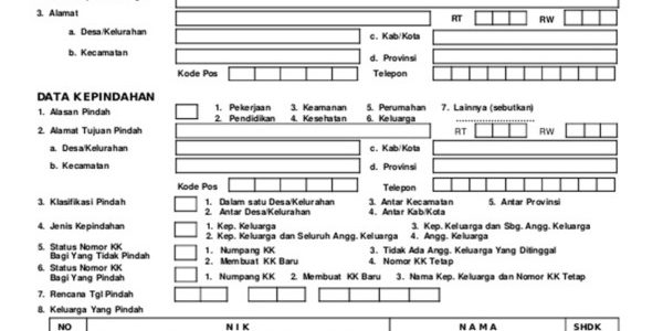 Detail Formulir Surat Pindah Nomer 23