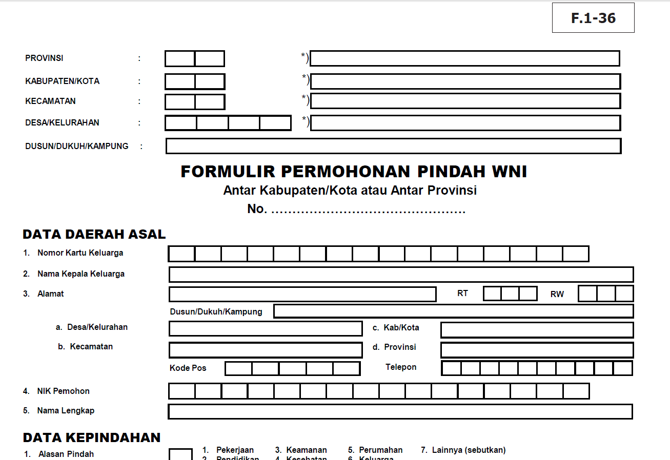 Detail Formulir Surat Pindah Nomer 6