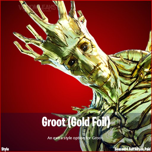 Detail Fortnite Gold Groot Nomer 49