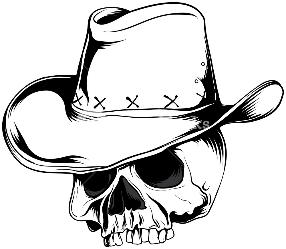 Detail Skull Cowboy Nomer 10