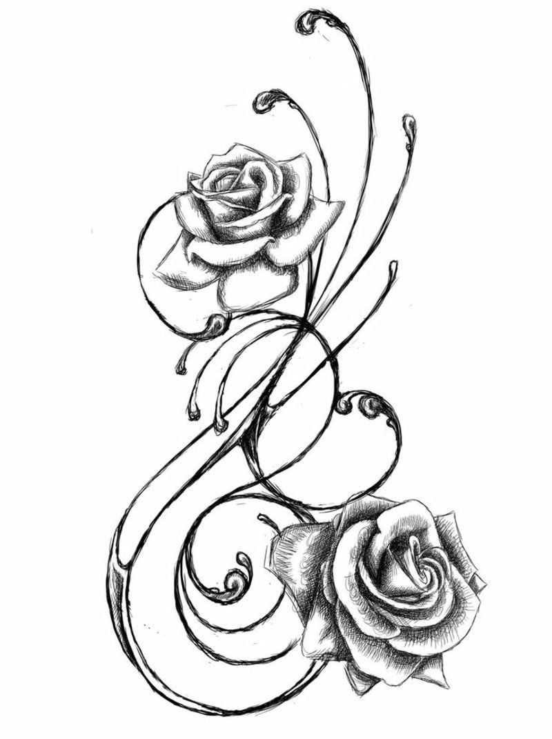 Detail Stilisierte Rose Nomer 23