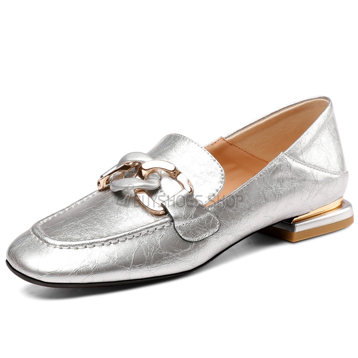 Silberne Schuhe Flach - KibrisPDR