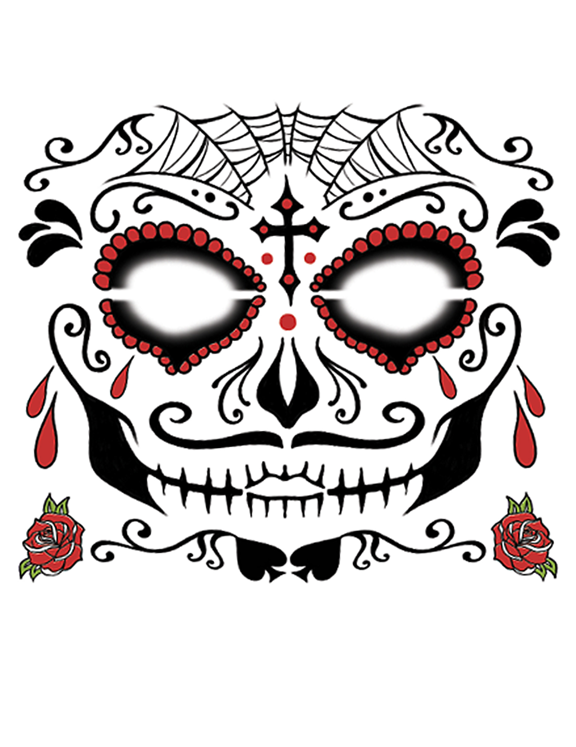 Detail Gesichts Tattoo Mann Nomer 2