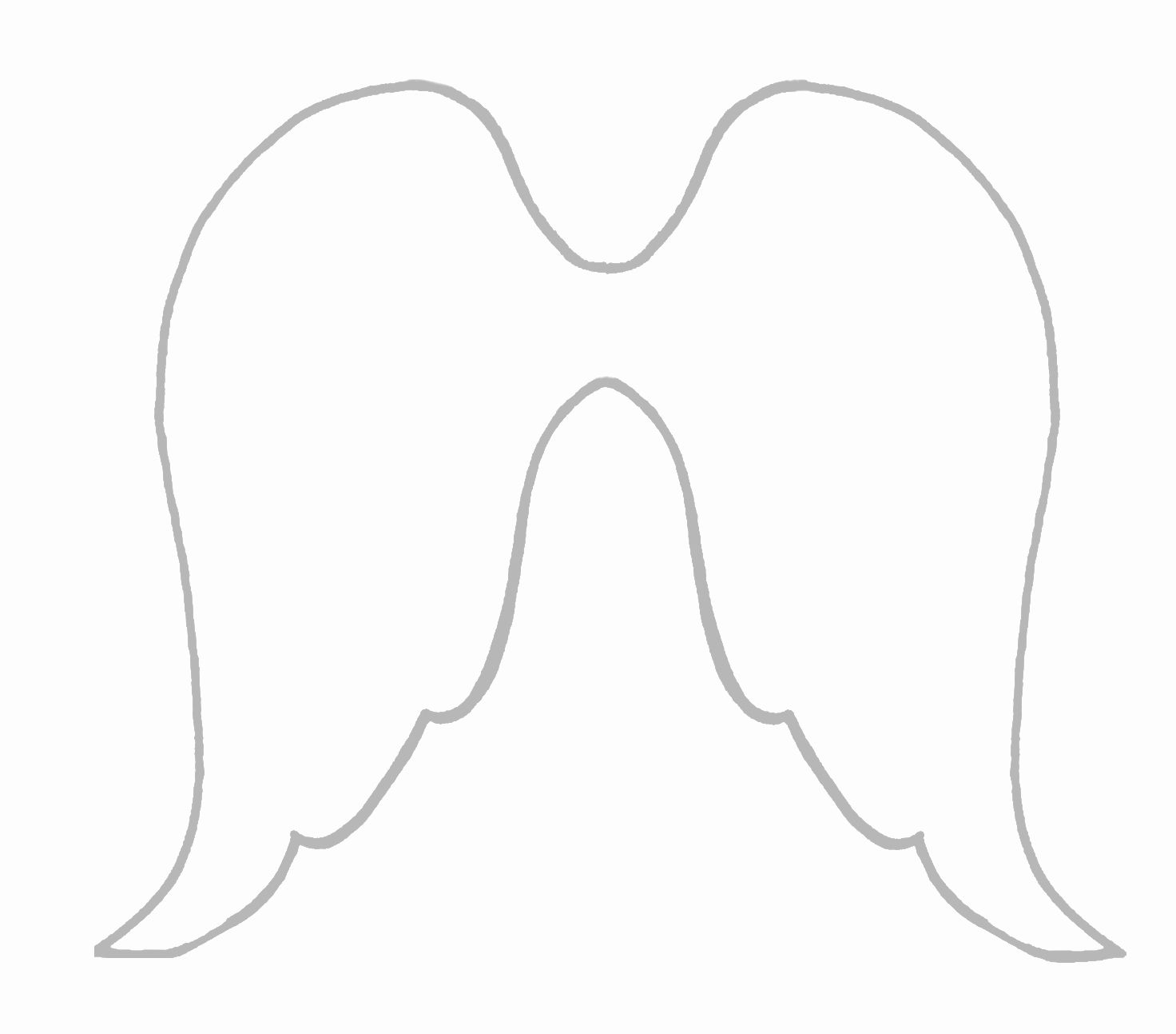 Detail Angel Wings Template Printable Free Nomer 8