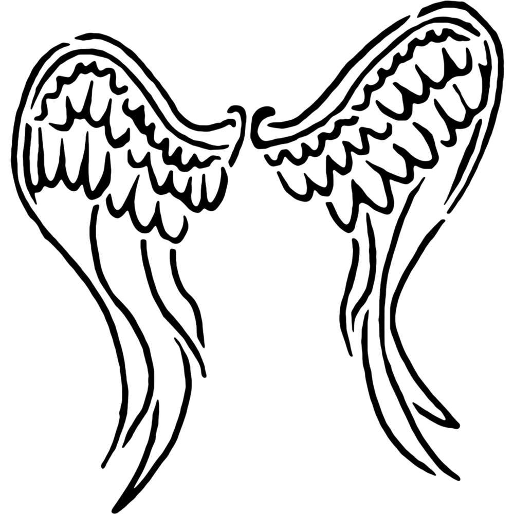 Detail Angel Wings Template Printable Free Nomer 17