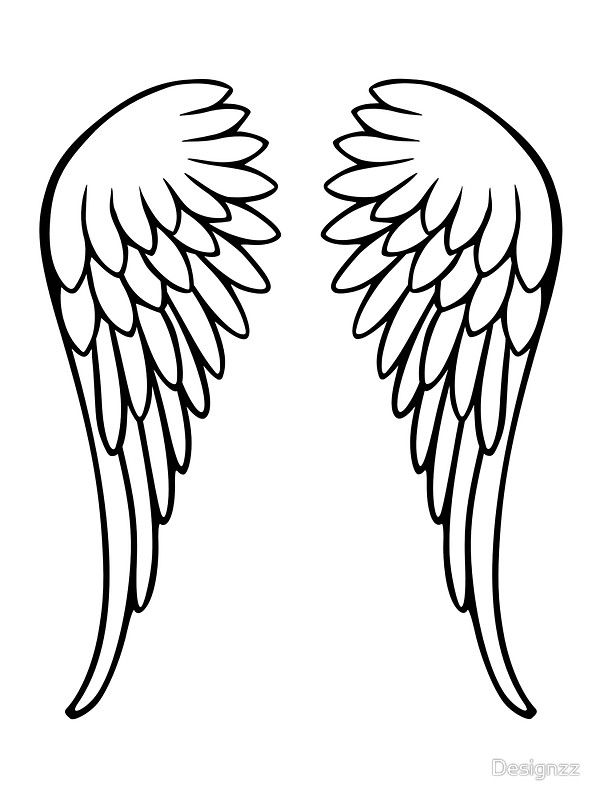 Detail Angel Wings Template Printable Free Nomer 4