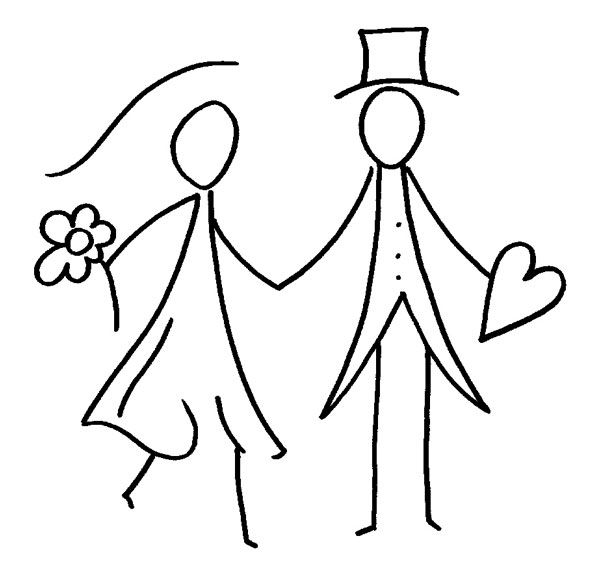 Detail Brautpaar Skizze Hochzeit Zeichnen Koleksi Nomer 3