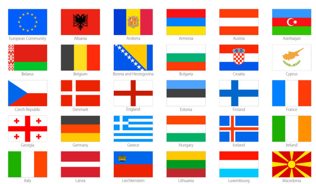 Detail Europa Flaggen Mit Namen Nomer 2