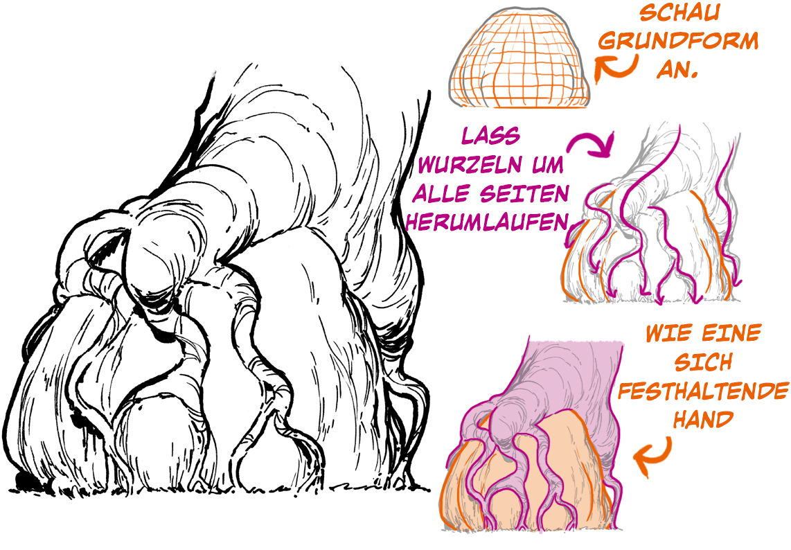 Detail Baumwurzeln Gezeichnet Nomer 15