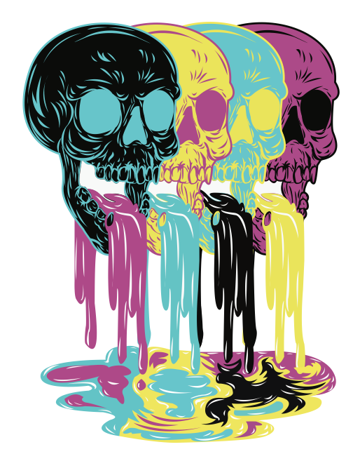 Detail Colorful Skeleton Art Nomer 3