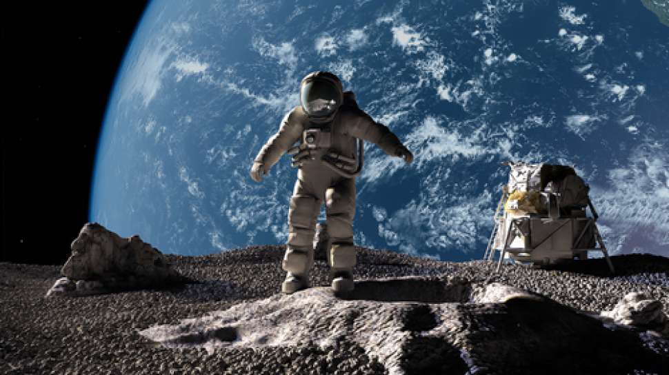 Detail Foto Astronot Di Bulan Nomer 11