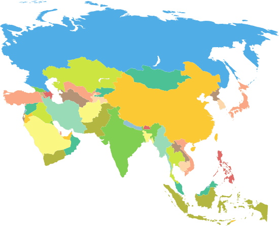 Detail Blank Map Of Asia Colored Nomer 15