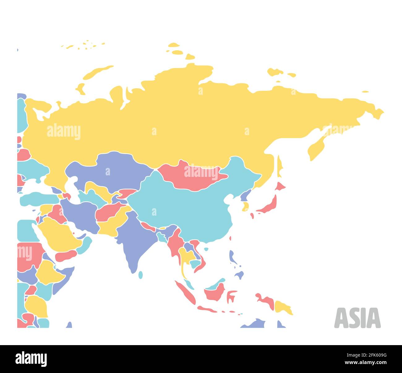 Detail Blank Map Of Asia Colored Nomer 5