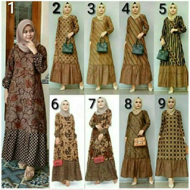 Detail Foto Baju Gamis Batik Nomer 11