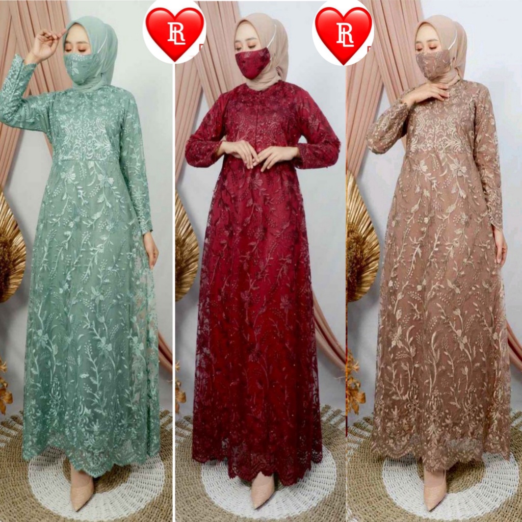 Detail Foto Baju Gamis Brokat Nomer 50