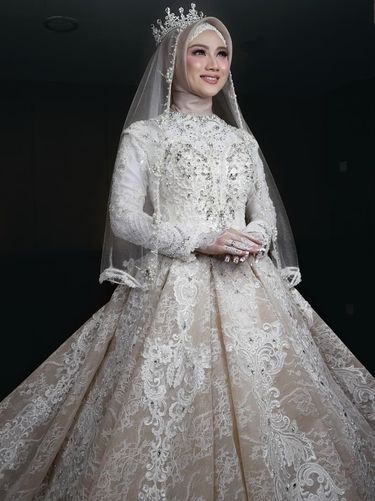 Detail Foto Baju Pengantin Muslim Nomer 38