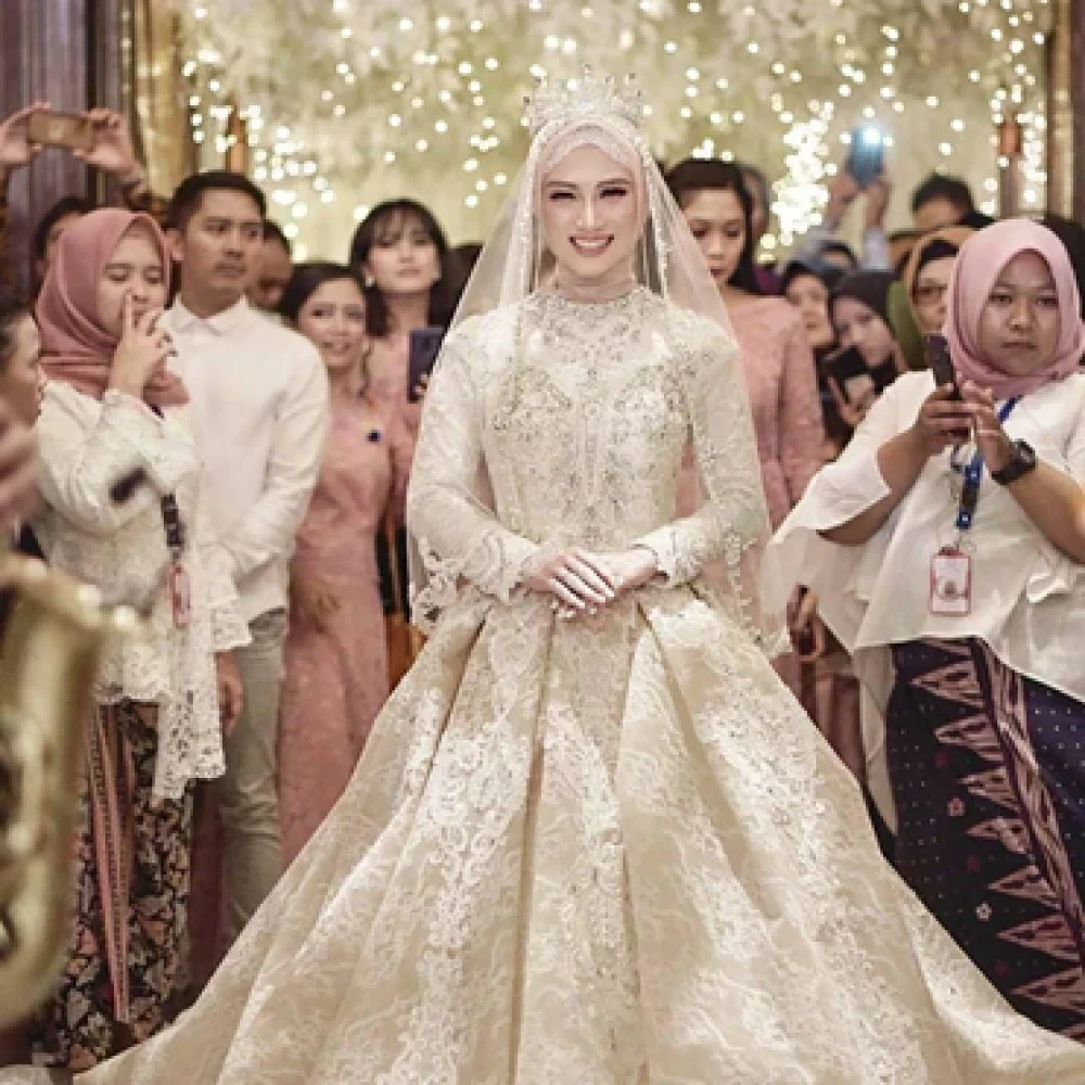 Detail Foto Baju Pengantin Muslim Modern Nomer 21