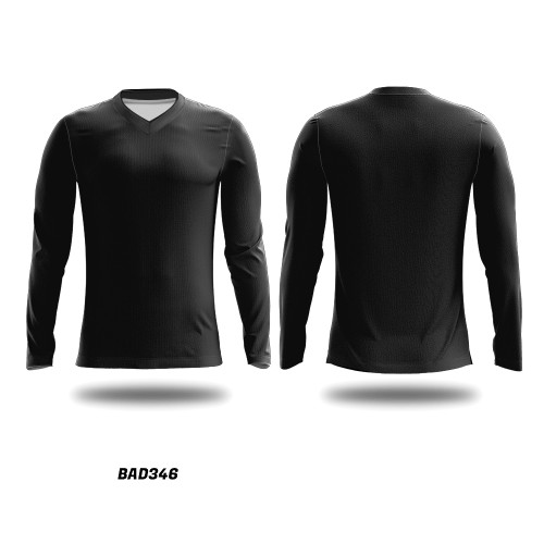 Detail Baju Jersey Polos Hitam Nomer 35