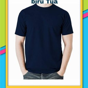 Detail Baju Kaos Biru Nomer 40