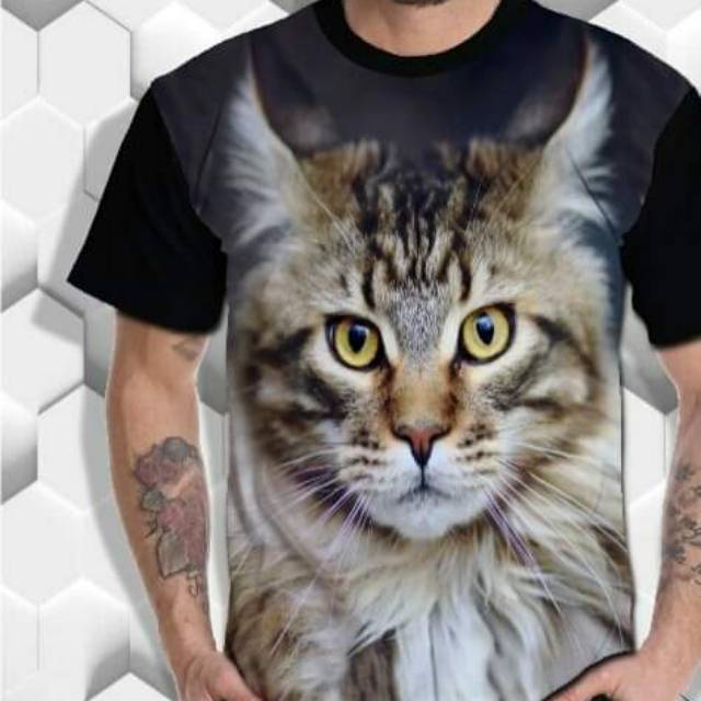 Detail Baju Kaos Gambar Kucing Nomer 25