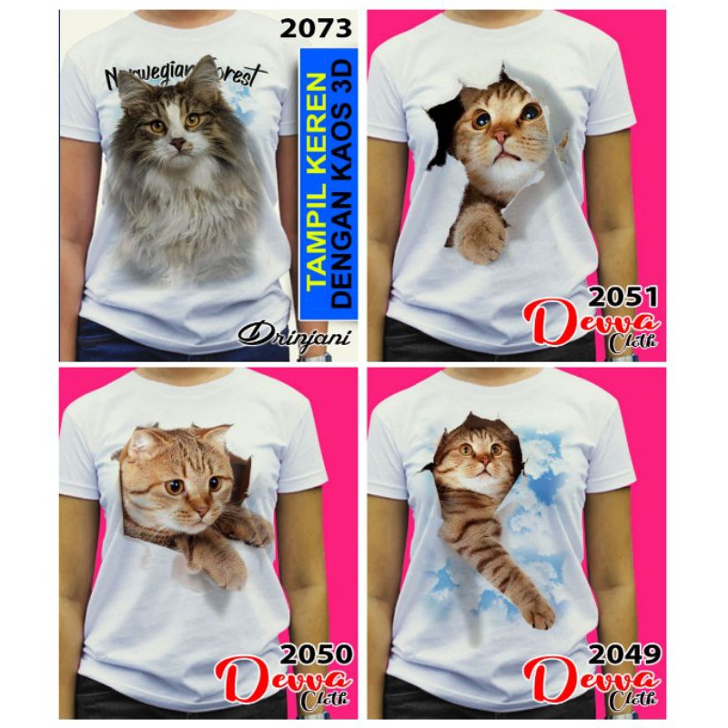 Detail Baju Kaos Gambar Kucing Nomer 33