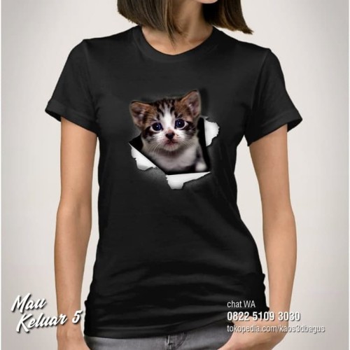 Detail Baju Kaos Gambar Kucing Nomer 35