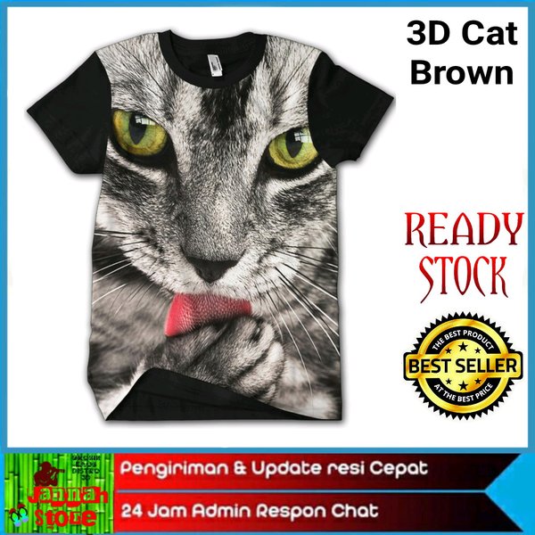 Detail Baju Kaos Gambar Kucing Nomer 38