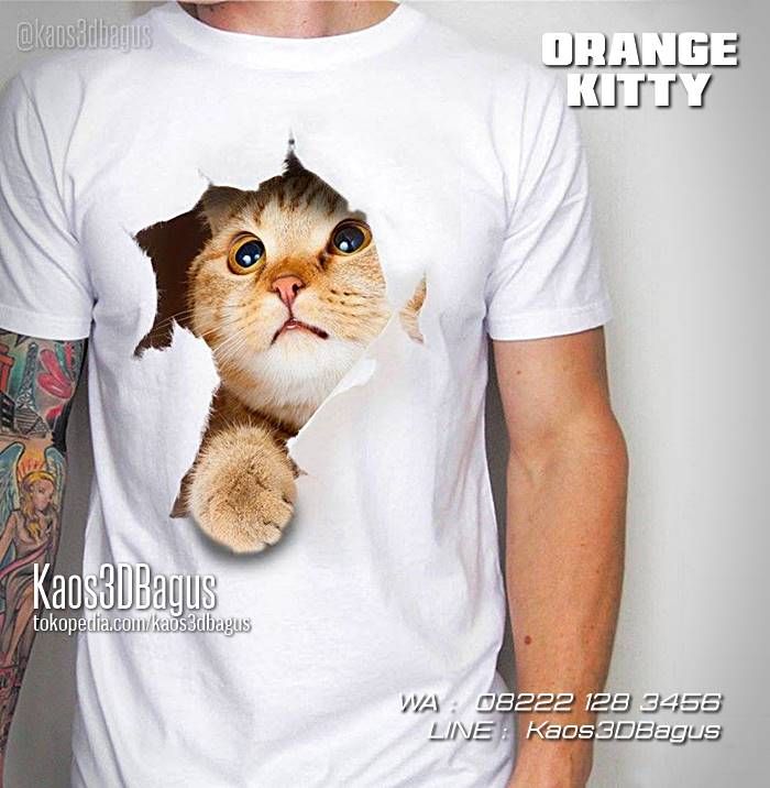 Detail Baju Kaos Gambar Kucing Nomer 5