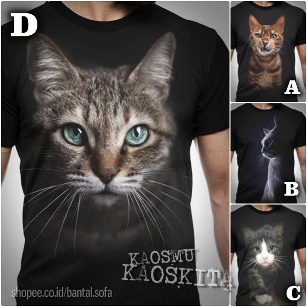 Detail Baju Kaos Gambar Kucing Nomer 44