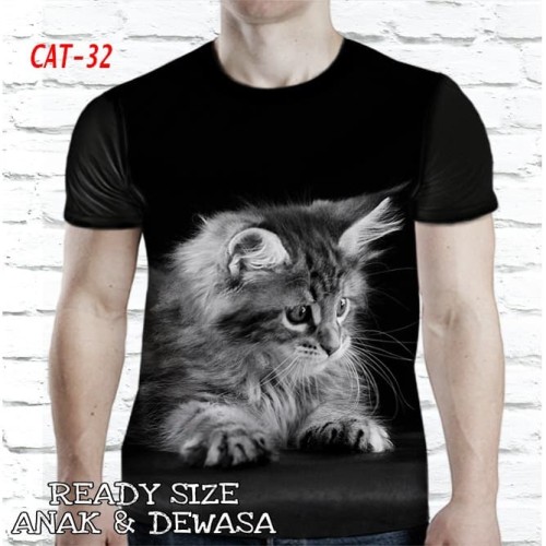 Detail Baju Kaos Gambar Kucing Nomer 49