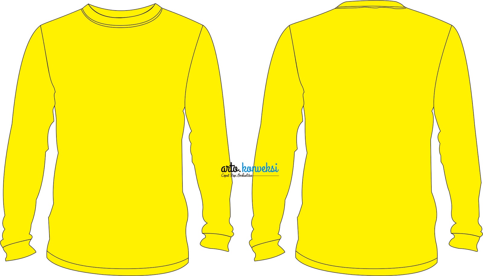 Detail Baju Kaos Kuning Lengan Panjang Nomer 12