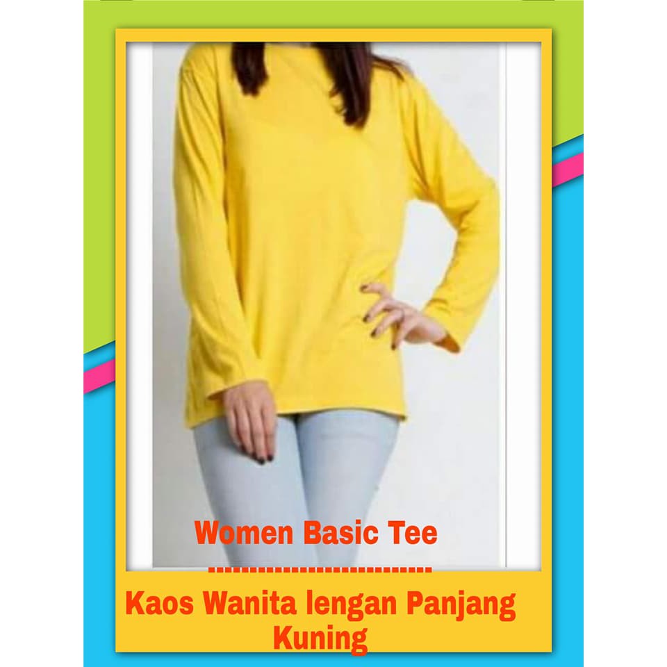 Detail Baju Kaos Kuning Lengan Panjang Nomer 14