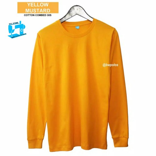 Detail Baju Kaos Kuning Lengan Panjang Nomer 15