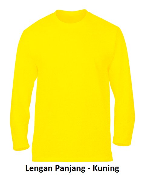 Detail Baju Kaos Kuning Lengan Panjang Nomer 3