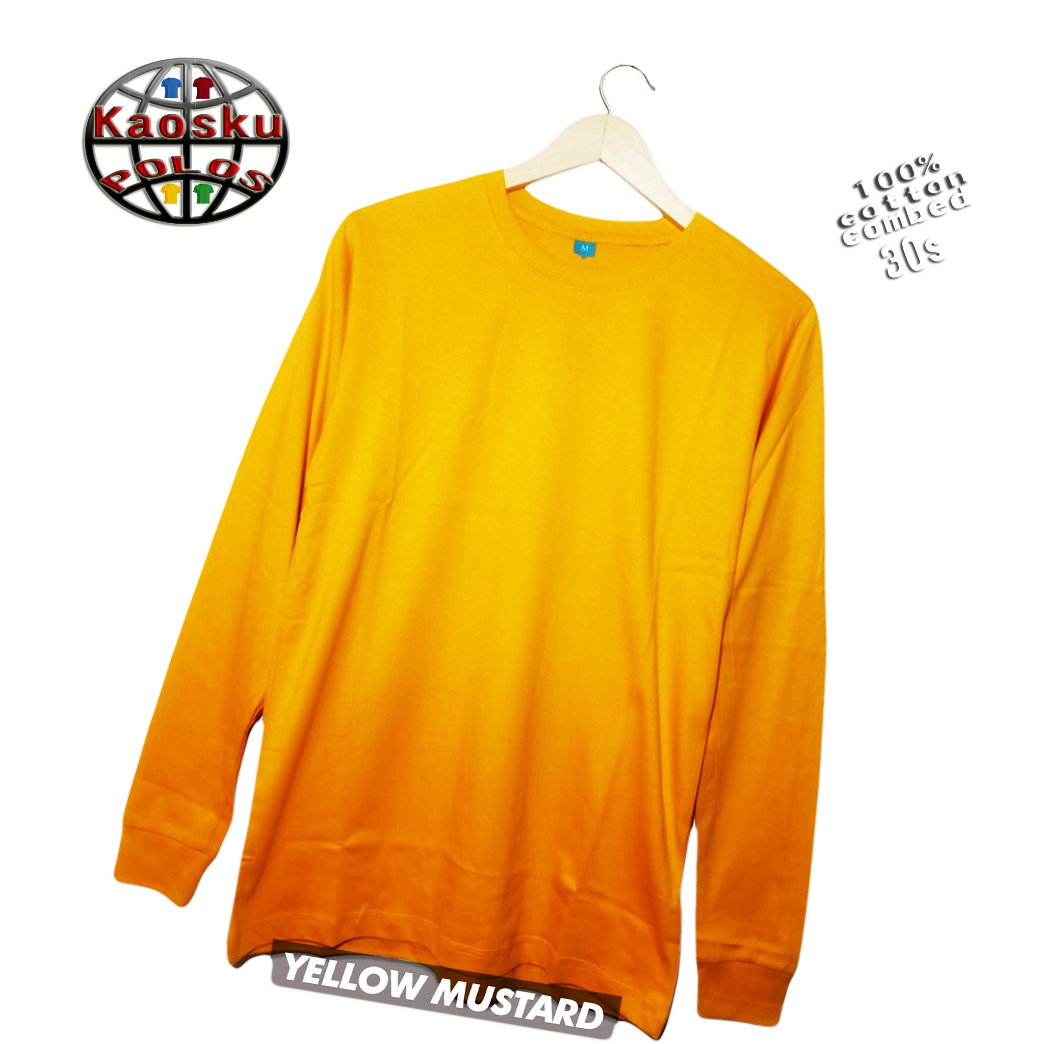 Detail Baju Kaos Kuning Lengan Panjang Nomer 24