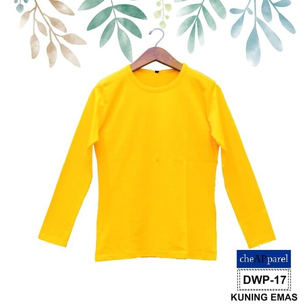 Detail Baju Kaos Kuning Lengan Panjang Nomer 4