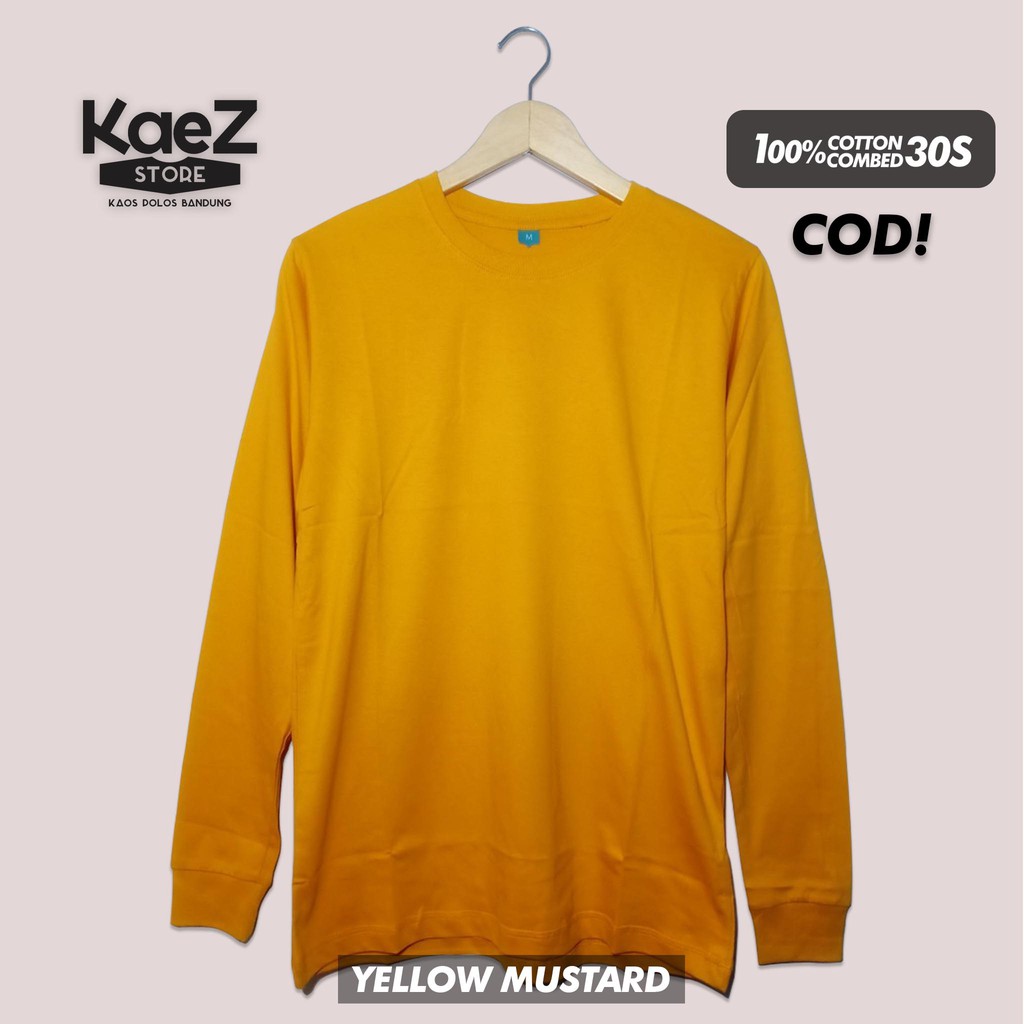 Detail Baju Kaos Kuning Lengan Panjang Nomer 5