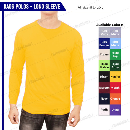Detail Baju Kaos Kuning Lengan Panjang Nomer 58