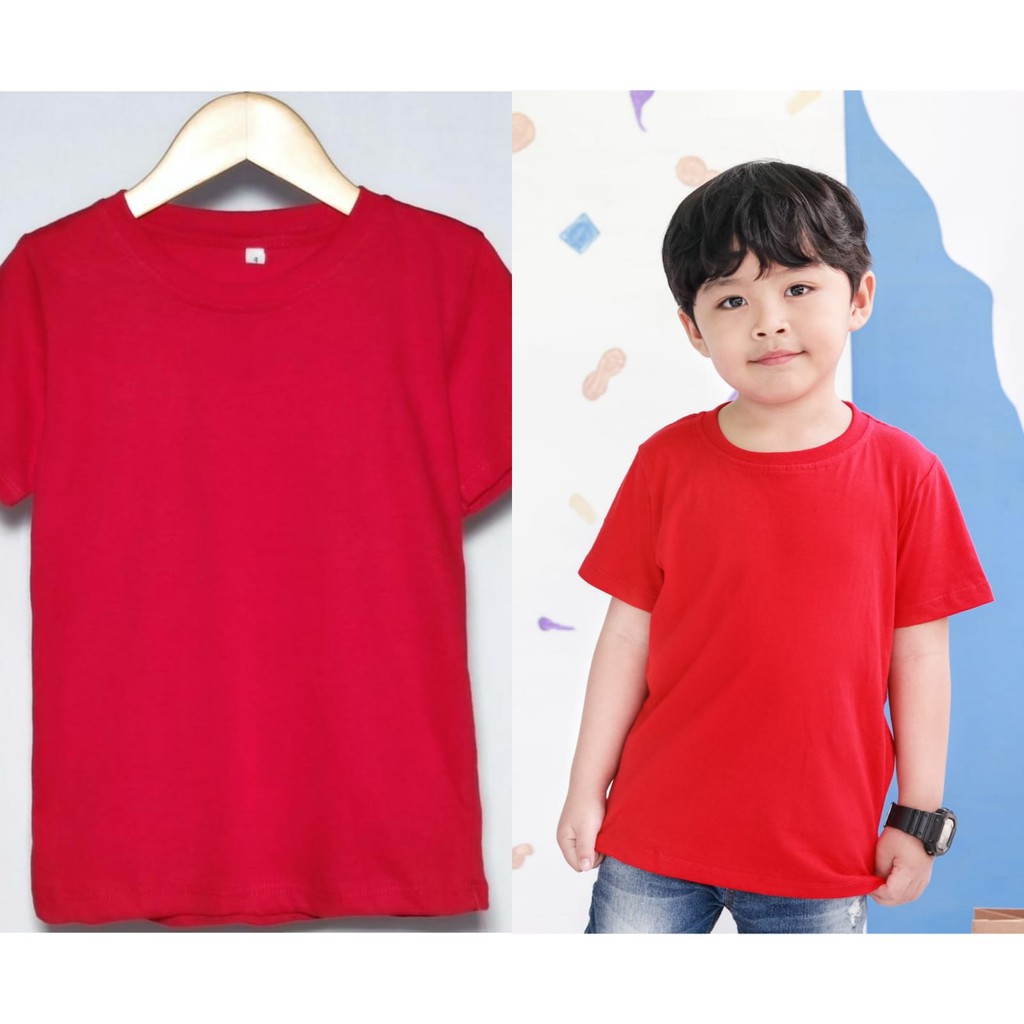 Detail Baju Kaos Merah Polos Nomer 26
