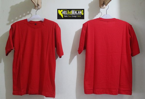 Detail Baju Kaos Merah Polos Nomer 28