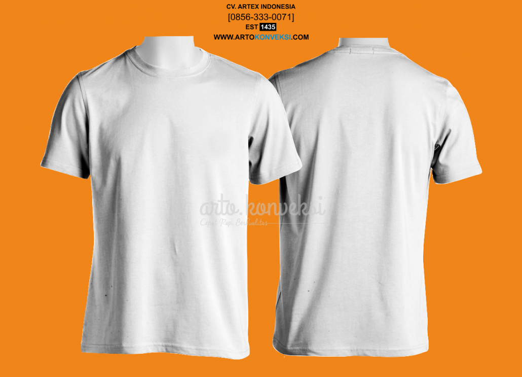 Detail Baju Kaos Polos Putih Depan Belakang Nomer 13