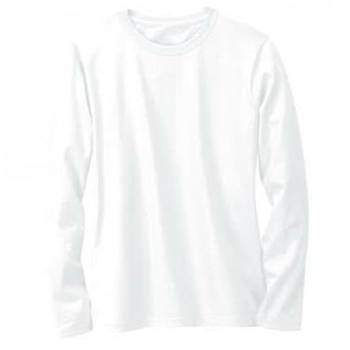 Detail Baju Kaos Putih Polos Lengan Panjang Nomer 9