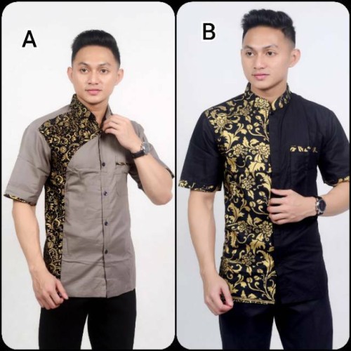 Detail Baju Kombinasi Batik Dan Polos Nomer 27