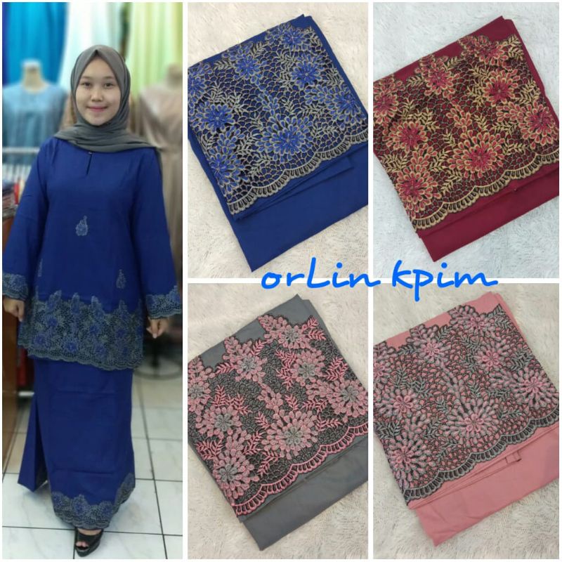 Detail Baju Kurung Melayu Bordir Nomer 33